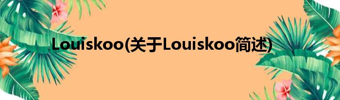 Louiskoo(对于Louiskoo简述)