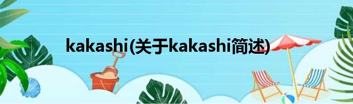 kakashi(对于kakashi简述)