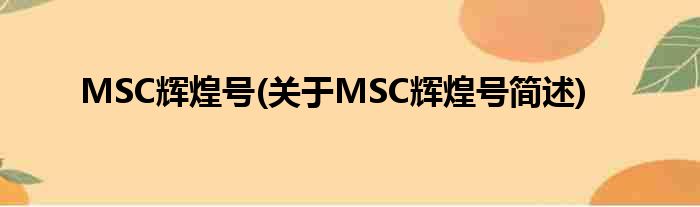 MSC光线号(对于MSC光线号简述)