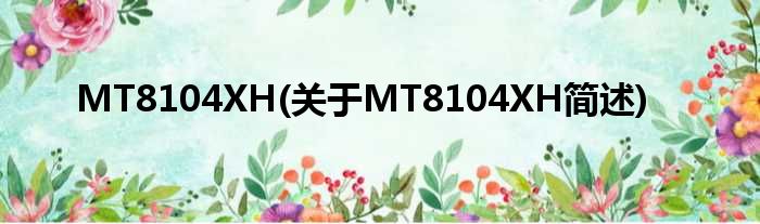MT8104XH(对于MT8104XH简述)