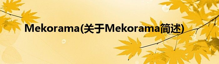 Mekorama(对于Mekorama简述)