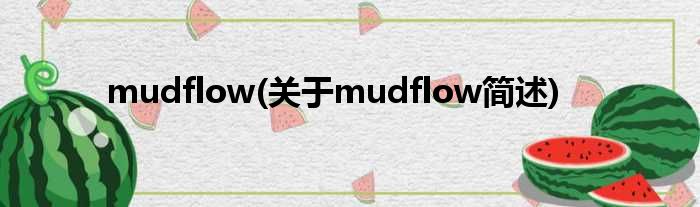 mudflow(对于mudflow简述)