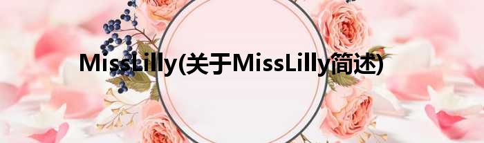 MissLilly(对于MissLilly简述)