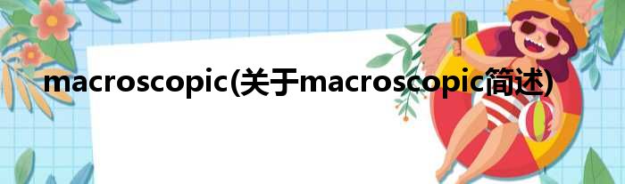 macroscopic(对于macroscopic简述)