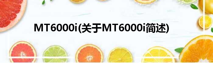 MT6000i(对于MT6000i简述)