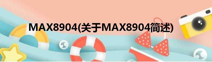 MAX8904(对于MAX8904简述)