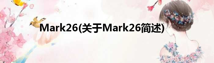 Mark26(对于Mark26简述)