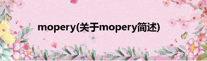 mopery(对于mopery简述)