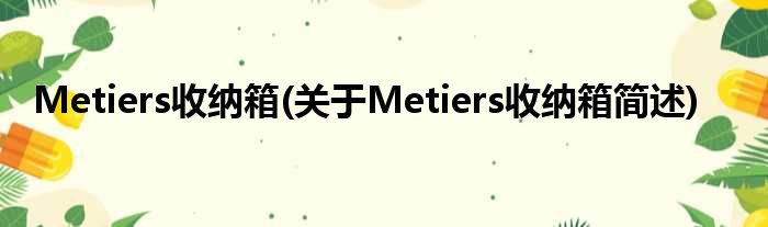 Metiers收纳箱(对于Metiers收纳箱简述)