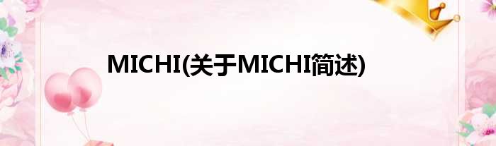 MICHI(对于MICHI简述)