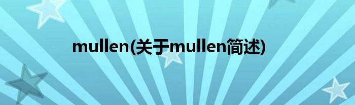 mullen(对于mullen简述)