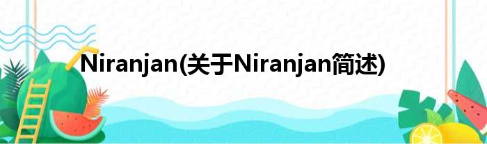 Niranjan(对于Niranjan简述)