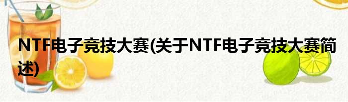 NTF电子竞技大赛(对于NTF电子竞技大赛简述)