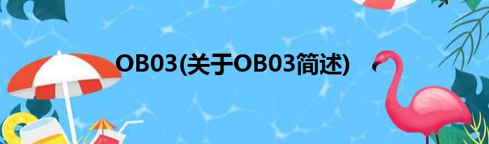 OB03(对于OB03简述)
