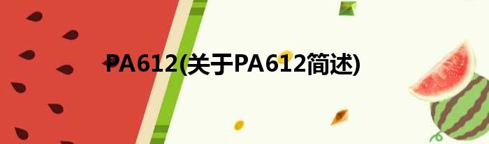 PA612(对于PA612简述)