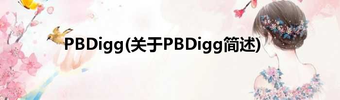 PBDigg(对于PBDigg简述)