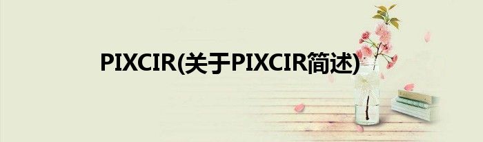 PIXCIR(对于PIXCIR简述)