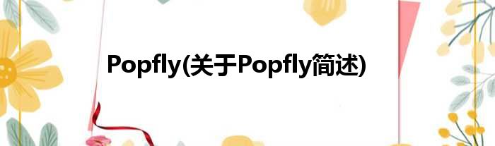Popfly(对于Popfly简述)