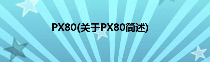 PX80(对于PX80简述)