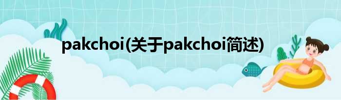 pakchoi(对于pakchoi简述)