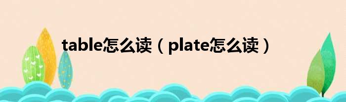 table奈何样读（plate奈何样读）