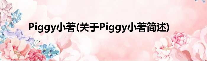 Piggy小著(对于Piggy小著简述)