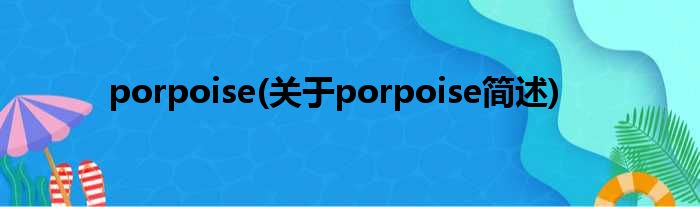 porpoise(对于porpoise简述)