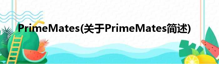PrimeMates(对于PrimeMates简述)