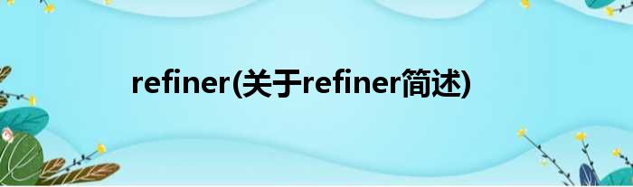 refiner(对于refiner简述)