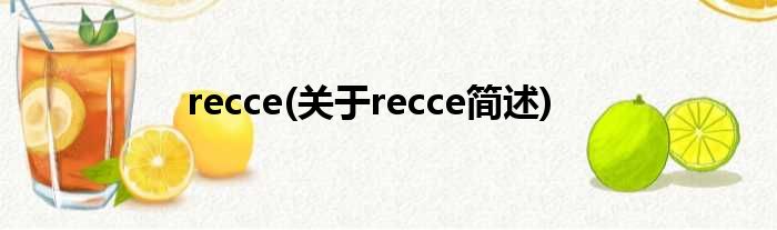 recce(对于recce简述)