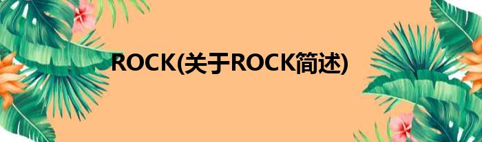 ROCK(对于ROCK简述)