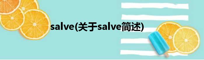 salve(对于salve简述)
