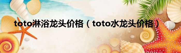 toto淋浴龙头价钱（toto水龙头价钱）
