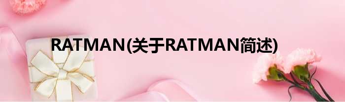 RATMAN(对于RATMAN简述)