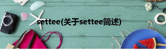 settee(对于settee简述)