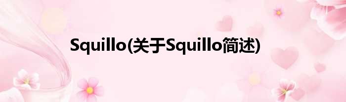 Squillo(对于Squillo简述)