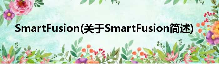 SmartFusion(对于SmartFusion简述)