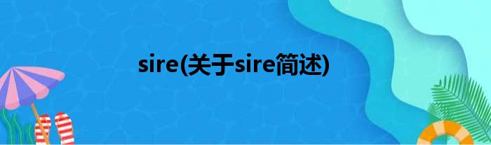 sire(对于sire简述)