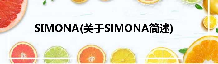 SIMONA(对于SIMONA简述)
