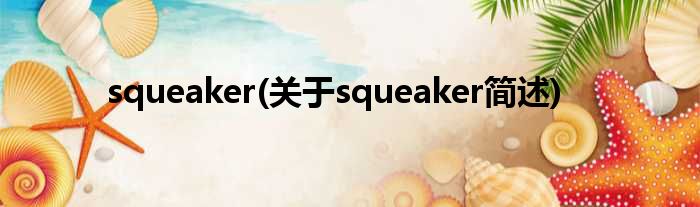 squeaker(对于squeaker简述)