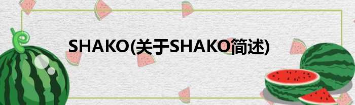SHAKO(对于SHAKO简述)