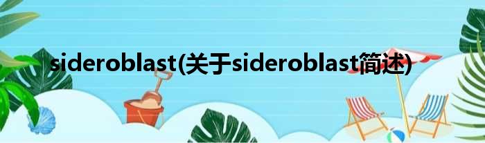 sideroblast(对于sideroblast简述)