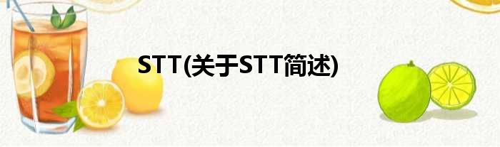 STT(对于STT简述)