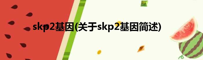 skp2基因(对于skp2基因简述)