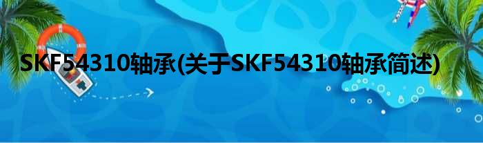 SKF54310轴承(对于SKF54310轴承简述)