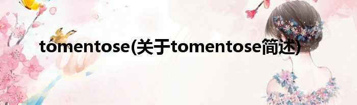 tomentose(对于tomentose简述)