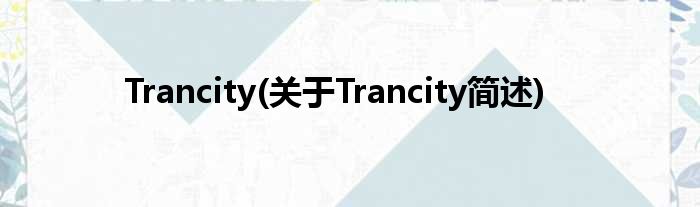 Trancity(对于Trancity简述)