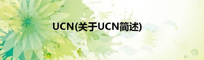 UCN(对于UCN简述)