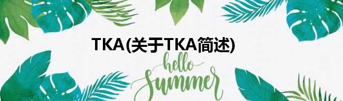 TKA(对于TKA简述)