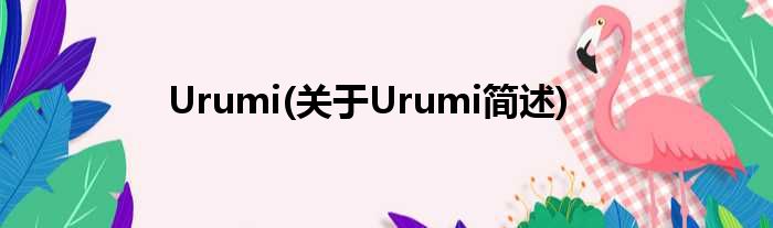 Urumi(对于Urumi简述)